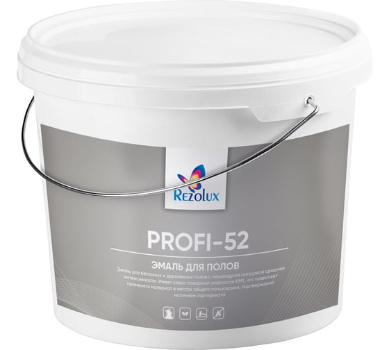 Эмаль для полов Резолюкс Profi-52 6 кг, серый 1622