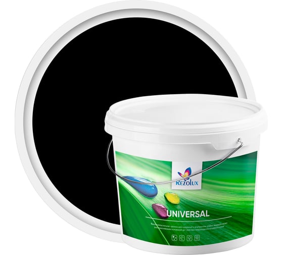 Резиновая краска Резолюкс Universal 7 кг черный 9005 1486