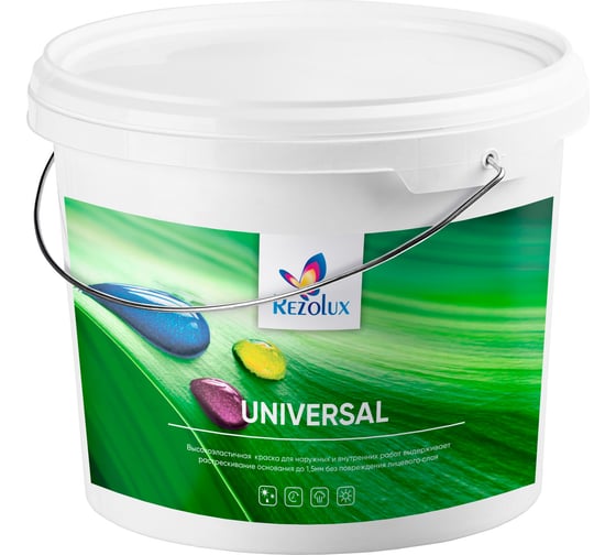 Резиновая краска Резолюкс Universal 7 кг серый 7040 1498