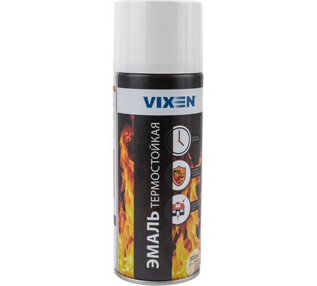 Термостойкая эмаль VIXEN белая, аэрозоль, 520 мл VX53001