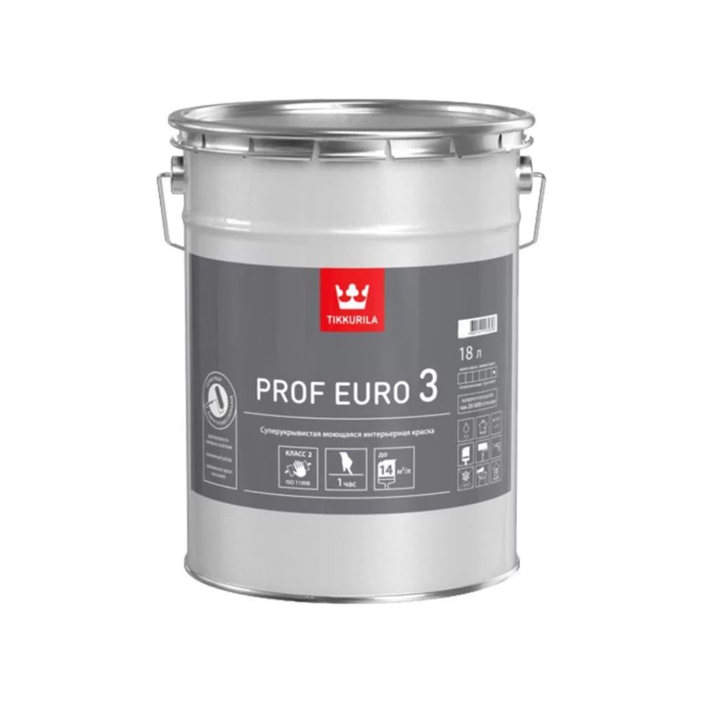 Интерьерная краска TIKKURILA Prof Euro 3, 18 л 51502 - выгодная цена ...