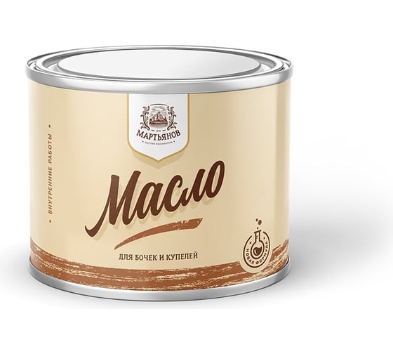 Масло для бочек и купелей МАРТЬЯНОВ 250 мл 100.120.250 1
