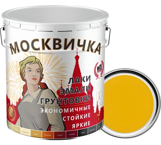 Эмаль Москвичка ПФ-133 желтая 25 кг 4620105773058