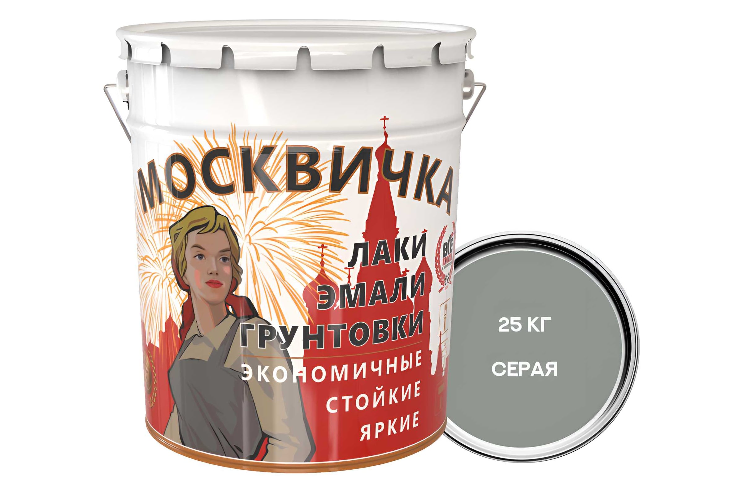 ЭмальМосквичкаПФ-133серая25кг4620105773034