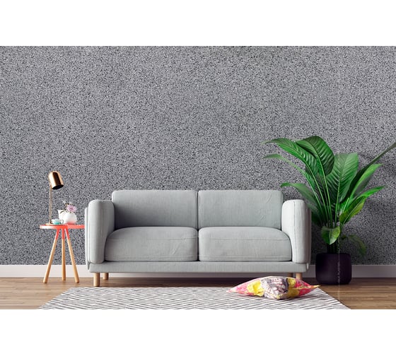 Штукатурка декоративная Silkplaster MIXART Absolute интерьерная темно-серая 5.5 кг 3039