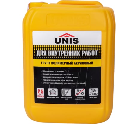 Грунтовка для внутр. работ UNIS 10л 11598586 4607005180360