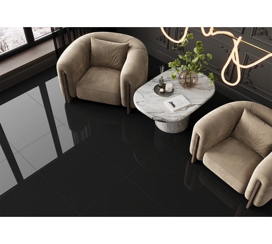 Керамогранит суперполированный LCM Domines Black 600x1200 2 шт 60120DMS99HG