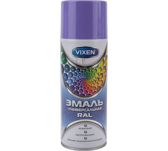 Алкидная эмаль VIXEN сиреневая RAL 4005, аэрозоль, 520 мл VX-14005
