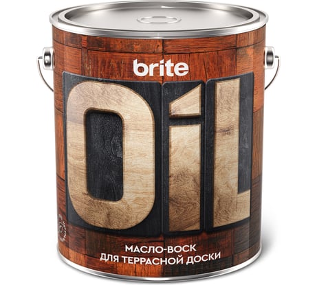 Масло-воск для террасной доски BRITE ведро 2,5 л 211152