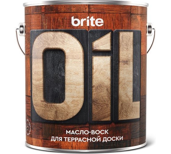 Масло-воск для террасной доски BRITE ведро 2,5 л 211152