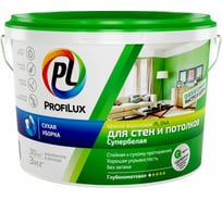 Краска Profilux ВД PL 04А акриловая белая 3 кг Н0000000484