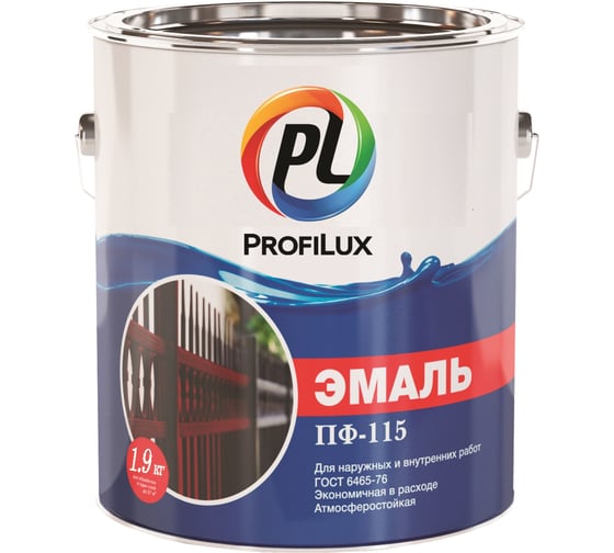 Эмаль Profilux ПФ-115 вишнёвая глянцевая 3003, 1.9 кг Н0000001922 1