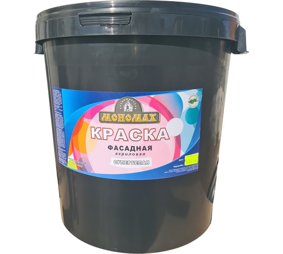 Краска фасадная (супербелая; 40 кг) Мономах 2крфс40б