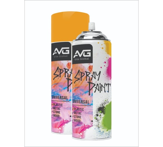 Аэрозольная краска AVG универсальная, светло-желтый краска 240г  №41 краска 240г №41