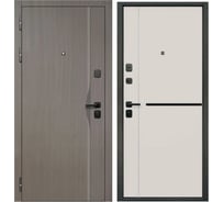 Дверь DIVA Тайга 9 см, 2МДФ, Fusion 2050x860 левая, Бежевый клен - Эмалит белый УТ-00083660