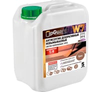 Невымываемый декоративный антисептик для защиты древесины на срок до 55 лет UPGUARD W7 5 л, светло-коричневый (орех), концентрат 1:9 237-5