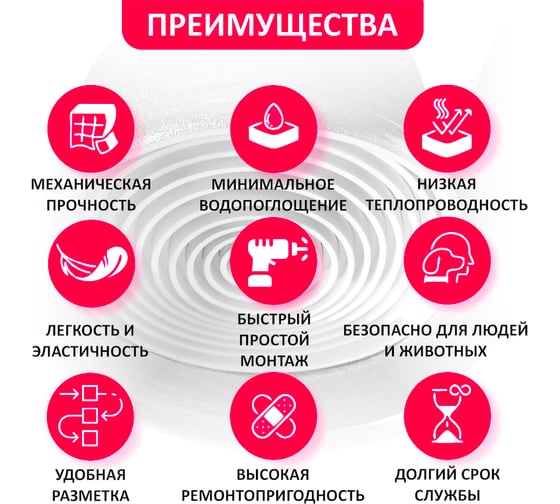 Подложка для теплых полов Тепофол 5 мм (30м2) 74241423
