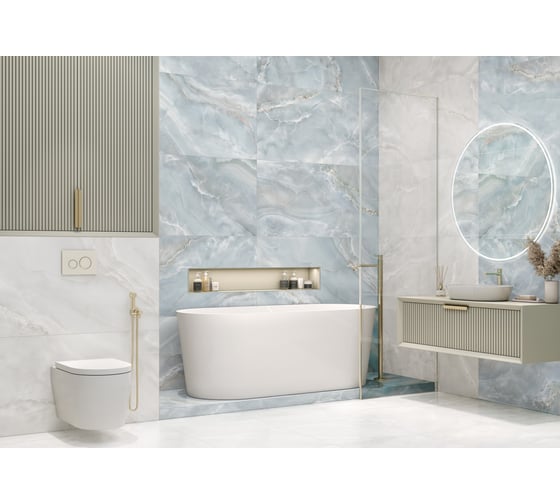 Керамогранит DELACORA Onyx Breez Crema sugar-эффект, 600x1200x9,5 мм, 2 шт. в упаковке 60120ONB01