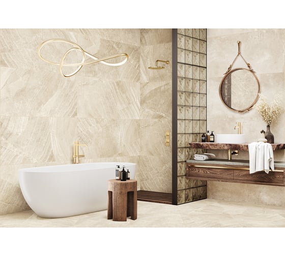 Керамогранит DELACORA Rock Sand матовый, карвинг, 1200x600 мм, 2 шт. в упаковке D120202M