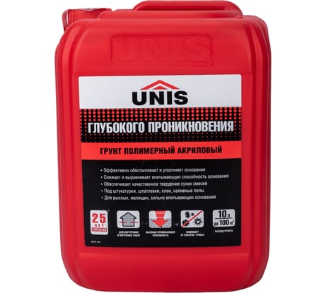 Грунтовка глубокого проникновения UNIS 10 л 4607005180377