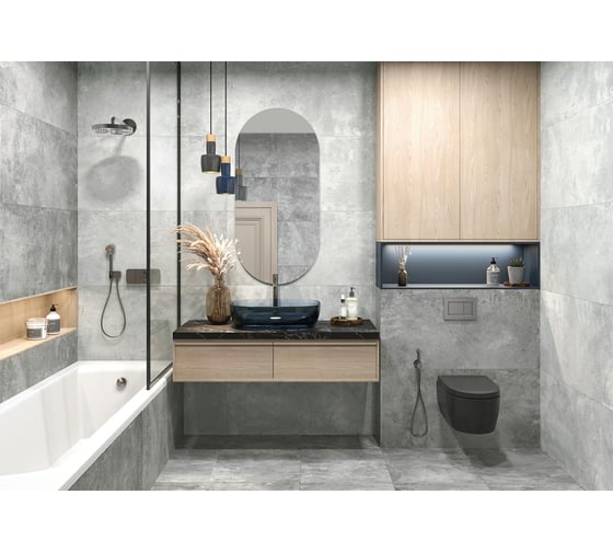 Керамогранит DELACORA Walter Graphite матовый, карвинг, 1200x600 мм, 2 шт. в упаковке D120213M