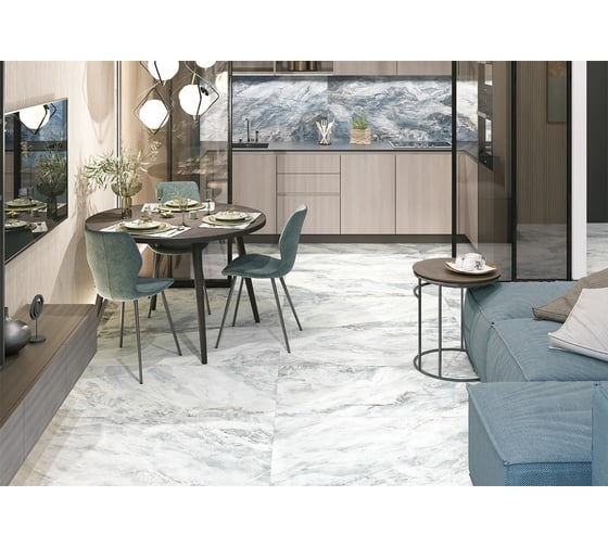 Керамогранит DELACORA Waterfall Sky матовый, карвинг, 1200x600 мм, 2 шт. в упаковке D12057M
