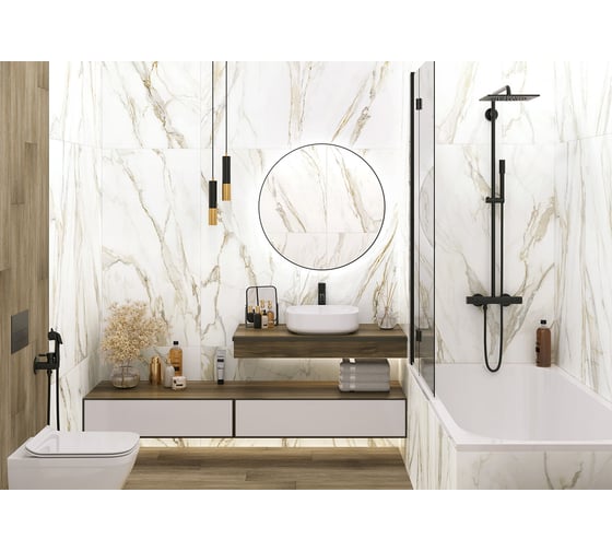 Керамогранит DELACORA Omega Gold матовый, карвинг, 1200x600 мм, 2 шт. в упаковке D12054M