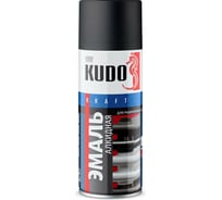 Эмаль для радиаторов отопления аэрозольная в баллончике KUDO матовая чёрная KU-5103