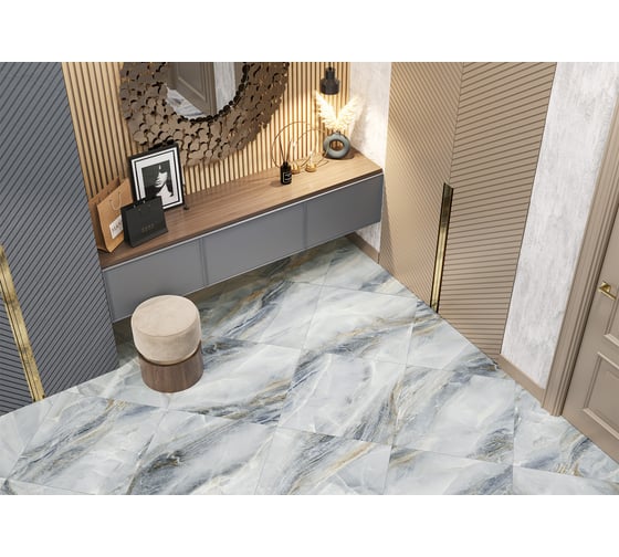 Керамогранит NewTrend Estelle Blue матовый, карвинг, 600x600 мм, 4 шт. D60228M