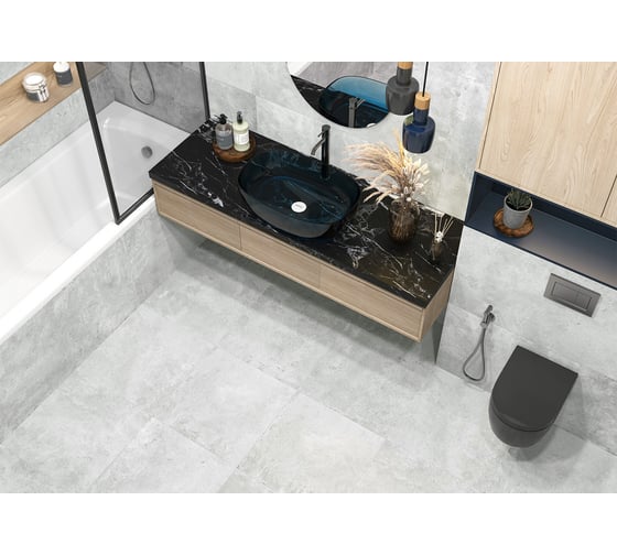 Керамогранит NewTrend Walter Gray матовый, карвинг, 600x600 мм, 4 шт. D60212M