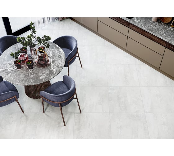 Керамогранит NewTrend Centro White матовый, карвинг, 600x600 мм, 4 шт. D60222M