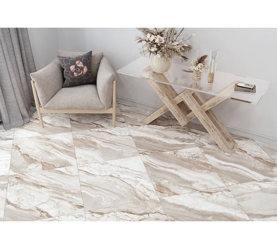 Керамогранит NewTrend Firenze Crema матовый, 600x600x9,5 мм, 4 шт. GP40FEN11R