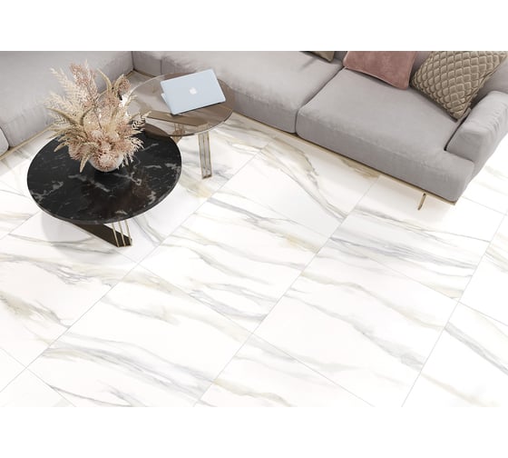 Керамогранит NewTrend Statuario Gold матовый, 600x600x9,5 мм, 4 шт. GP40STA11R