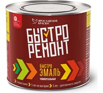 Быстроэмаль БЫСТРОРЕМОНТ универсальная, белая, база А, банка 2 кг 209007