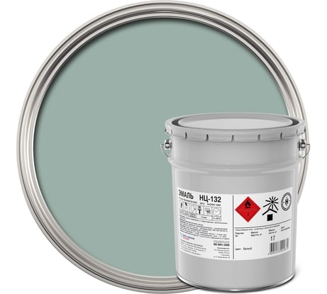 Быстросохнущая нитраэмаль ЯРОСЛАВСКИЕ КРАСКИ НЦ-132 светло-серая, 17 кг 2881.3