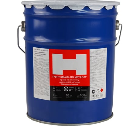 Грунт-эмаль по ржавчине HAMMERTON 3в1, желтая, 10 кг 1 205902