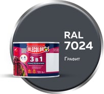 Грунт-эмаль по ржавчине Olecolor 3 в 1 графит 7024 (0.4 кг) 4300014023