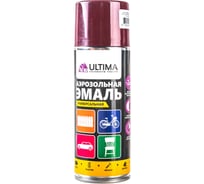 Аэрозольная краска для металлочерепицы ULTIMA ВИННО-КРАСНЫЙ RAL 3005, 520 мл ULT0200