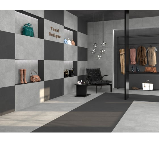 Керамогранит GOLDIS TILE YAZD Modena Gray матовый, ректифицированный, 60x120 см, упак. 2шт., 1,44  кв. м КА-00001382