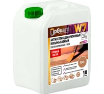 Антисептик декоративный UPGUARD W7, готовый состав невымываемый, цвет светло-коричневый (орех), для защиты древесины, срок защиты до 55 лет, 10 л, 0237-10 (O237-10)