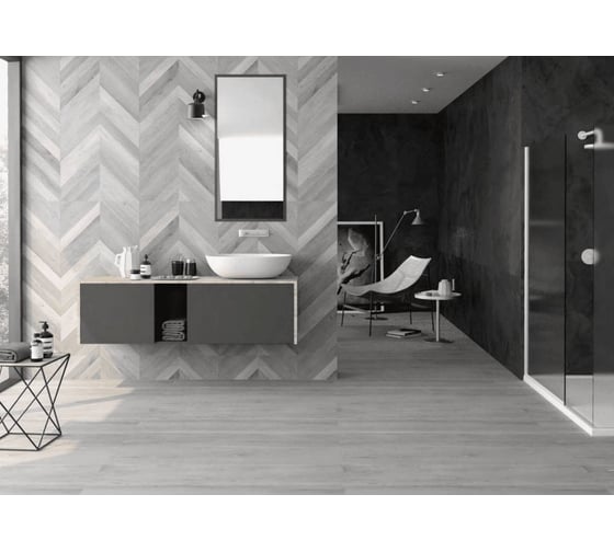 Керамогранит GOLDIS TILE YAZD Alder Decor Gray Rustic матовый, ректифицированный, размер 60x120x1,2 см, упак. 2 шт., 1,44 кв. м КА-00001078