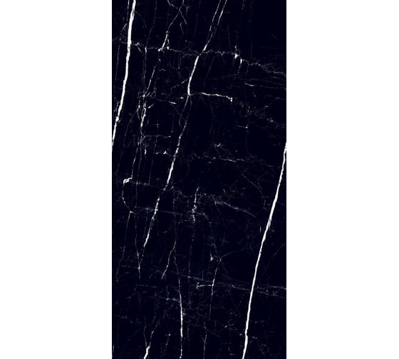 Керамогранит NOVIN CERAM YAZD TILE ITANO BLACK полированный, ректифицированный, 60x120 см, упак. 3 шт., 2,16 кв. м КА-00001180