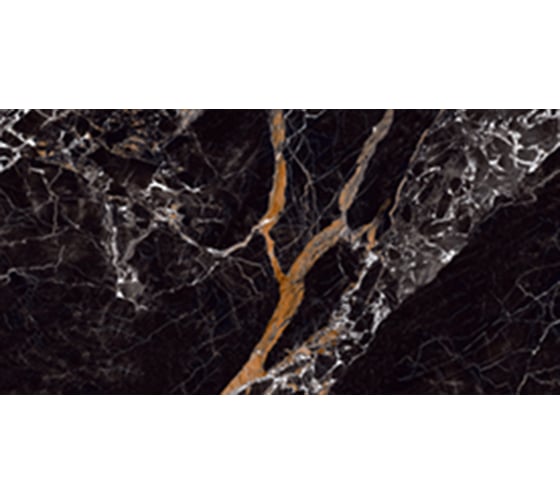 Керамогранит NOVIN CERAM YAZD TILE SATYAR BLACK полированный, ректифицированный, размер 60x120 см, упак. 3 шт., 2,16 кв. м КА-00001086