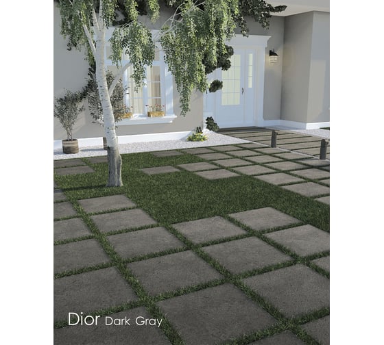 Керамогранит PERSPOLIS TILE AND STONE COMPEX YAZD Dior Dark Grey окрашенный в массе 20 мм, матовый, 60x120x2 см, упак. 1 шт., 0.72 кв. м КА-00001336