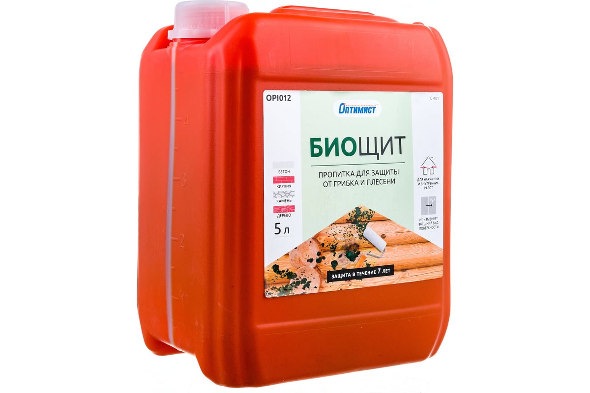  Оптимист Биощит для защиты от грибка и плесени С401 5 л OPI012 .