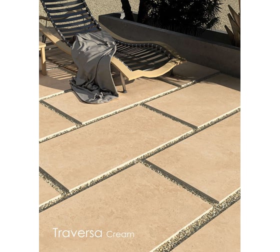 Керамогранит PERSPOLIS TILE AND STONE COMPEX YAZD Teraversa Cream (20 мм) матовый, 60x120x2 см, упак. 1 шт., 0.72 кв. м КА-00001341
