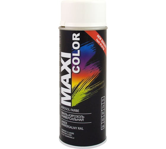 Эмаль-аэрозоль MAXI COLOR белая глянцевая 0,4 л 9010MX