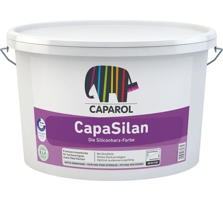Краска CAPAROL CAPASILAN на основе силиконовых смол, с увеличенным рабочим врем., база 1 Польша, 10 л 969151