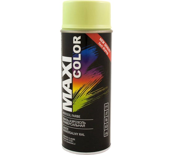 Эмаль-аэрозоль MAXI COLOR бело-зелёная 0,4 л 6019MX