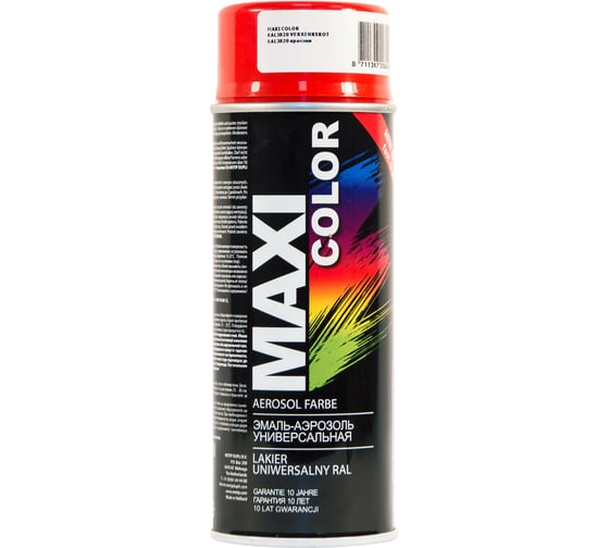Эмаль-аэрозоль MAXI COLOR красная 0,4 л 3020MX